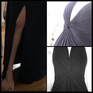 BCBG Max Azria Black Halter Gown